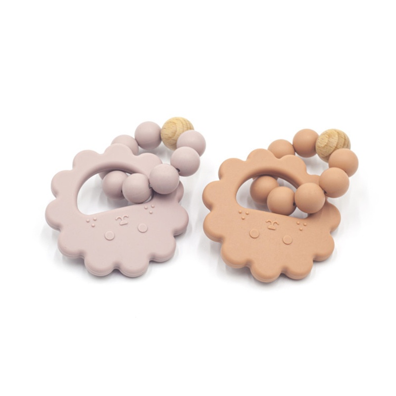 Mary Mainan Teether Bayi Newborn Model Gelang Manik Silikon DIY