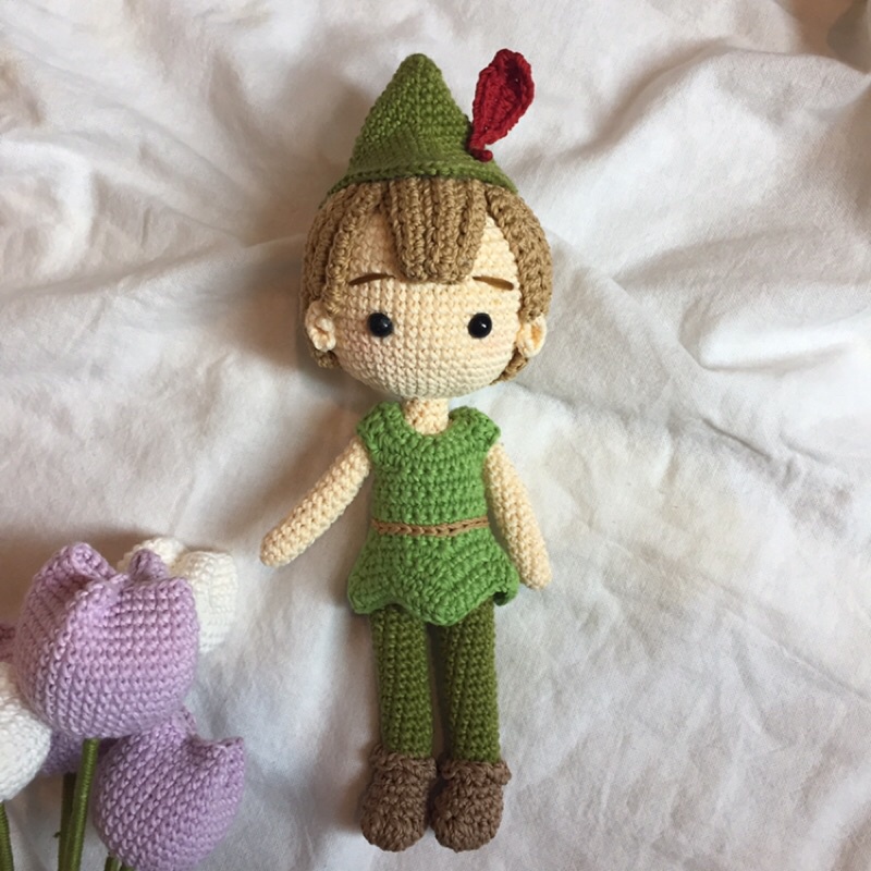 peterpan amigurumi boneka rajut