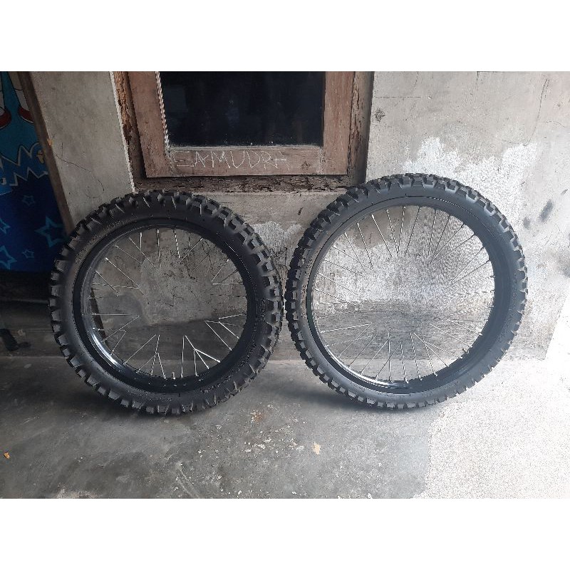 velg set roda tanpa tromol takasago excel asia 18/21 hitam ori crf