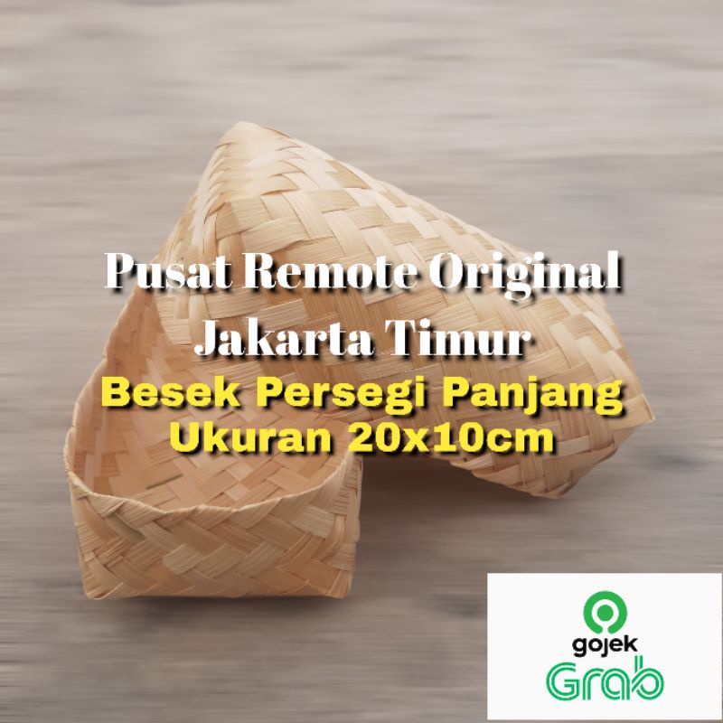 BESEK BAMBU 20x10 SEPASANG BESEK PERSEGI PANJANG 20cm x 10cm