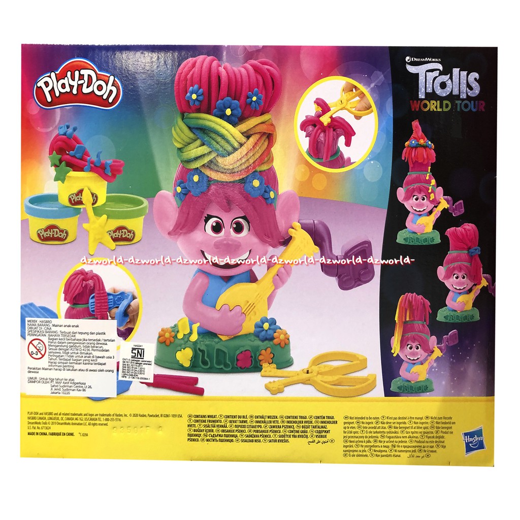 PlayDoh Trolls Poppy Mainan Playdoh Boneka Trolls Dengan Cetakan