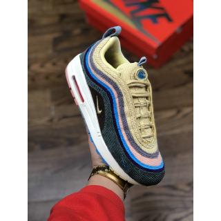  Nike  Air  Max 1 97 Sepatu  Sneakers Corduroy Warna Pelangi 