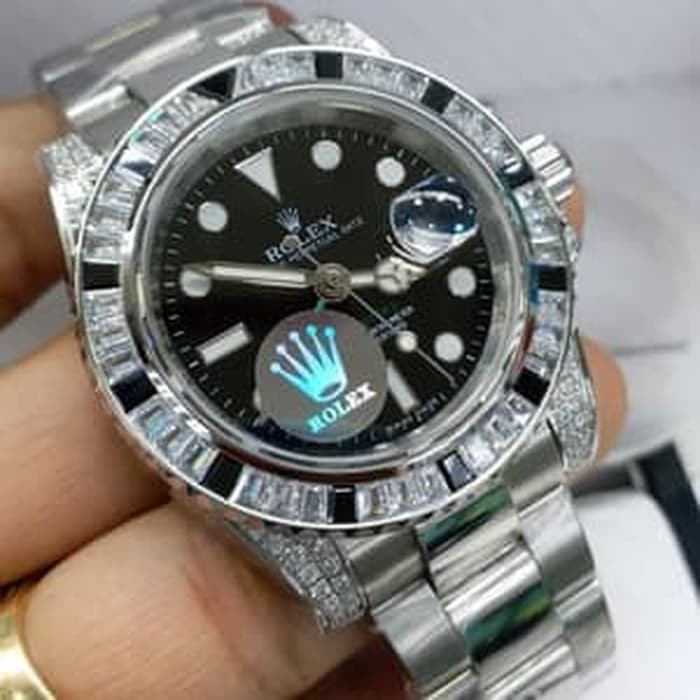 Jam Tangan Kw Super Pria Rolex Submariner Date Blue Swiss Eta