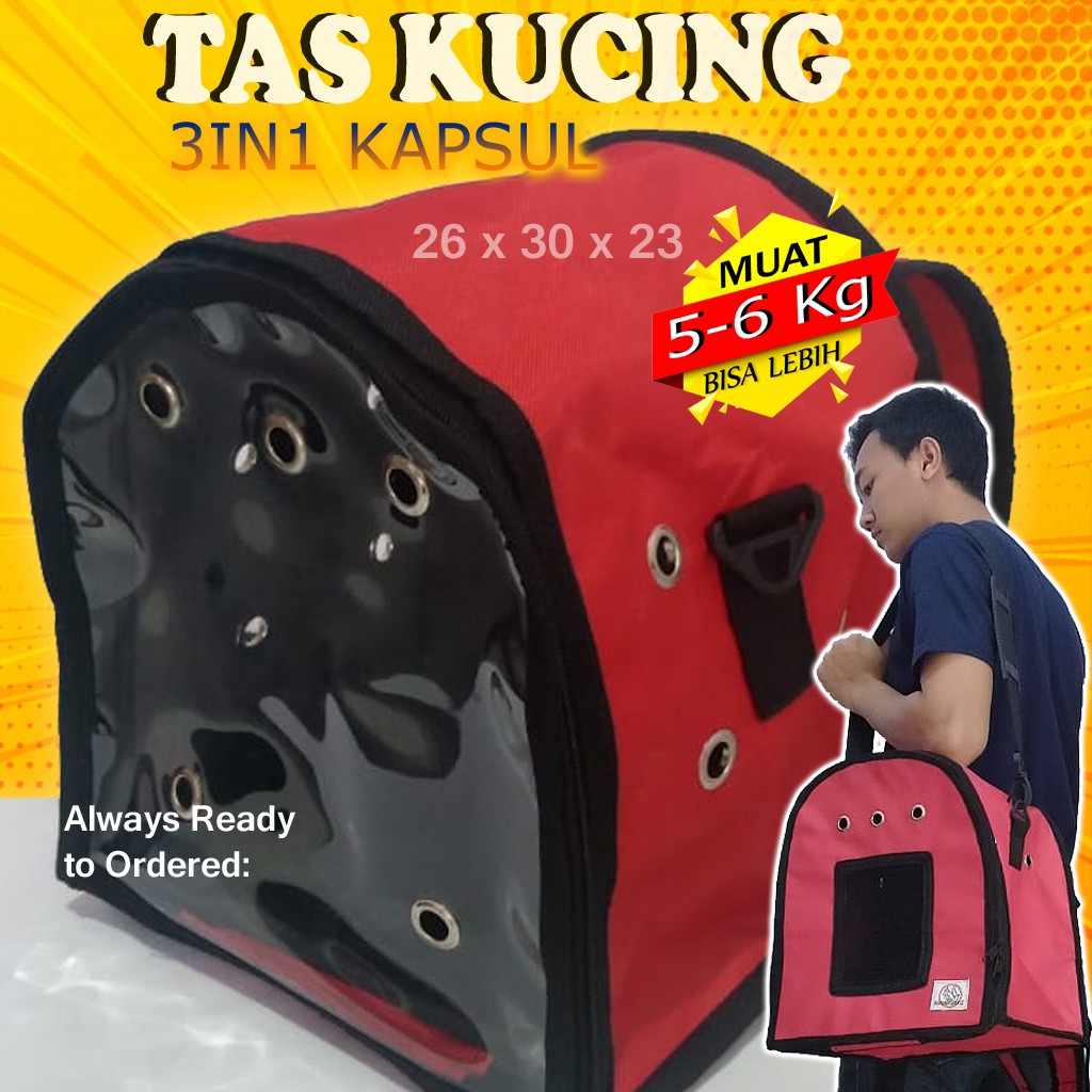 Tas Kucing / Travel Packbag Cat/ Ransel Hewan Gatsh Kapsul Pink