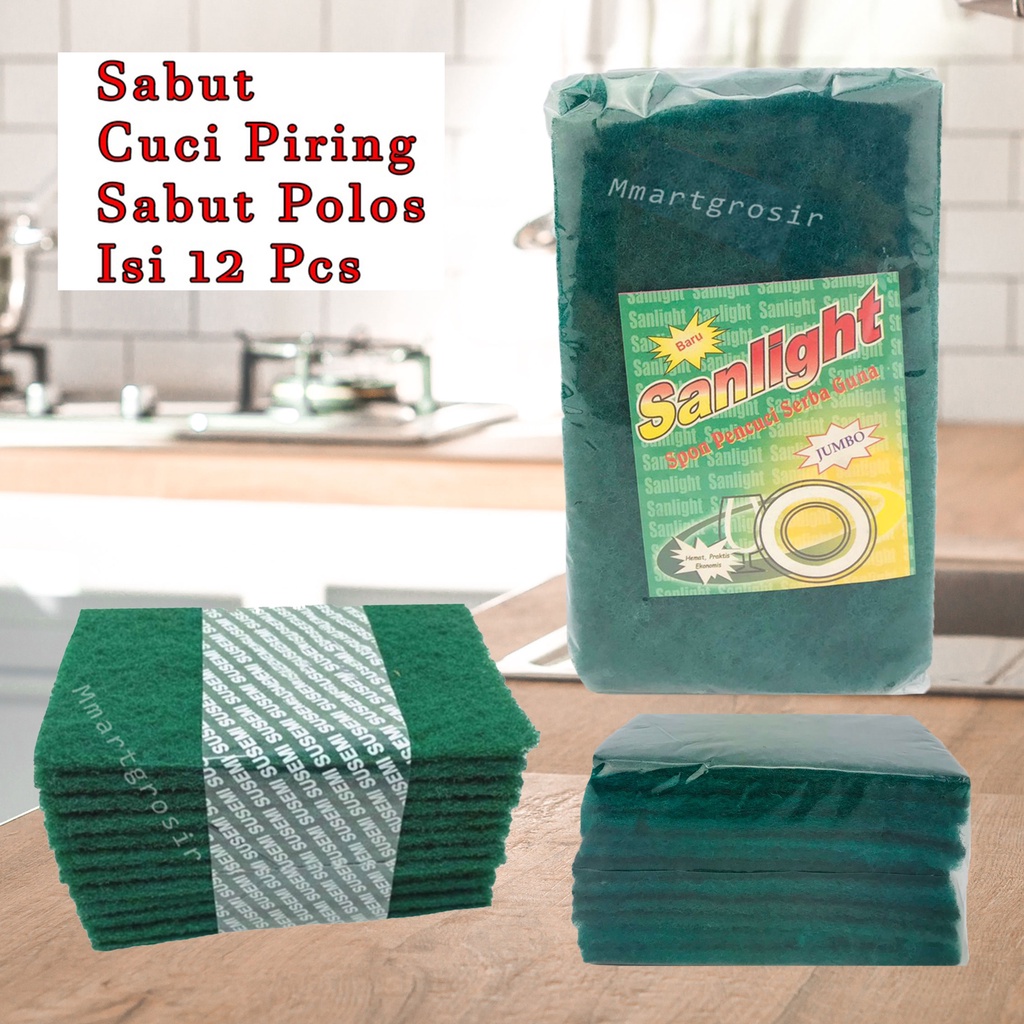 Susemi / Sanlight / Sabut Polos / Sabut Cuci Piring / Isi 12pcs