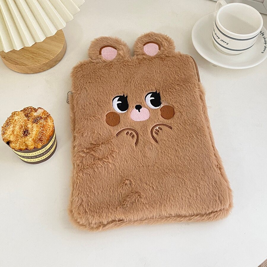 Tas tablet tas penyimpanan ipad pouch cute bear kekinian tablet pouch sleeve sarung ipad