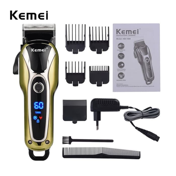 Kemei KM-1990 Alat Cukur Rambut Hair Clipper Cordless Original