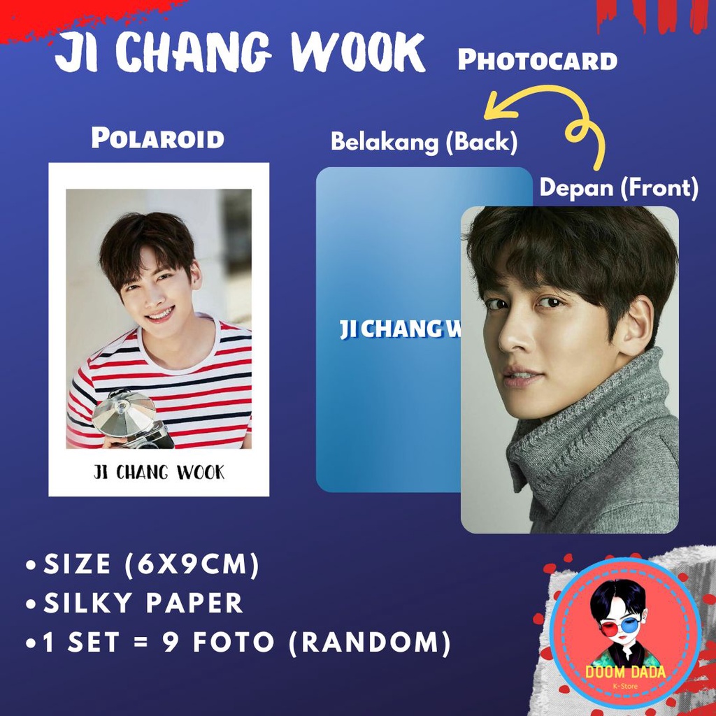 (ISI 9 PCS) Polaroid Ji Chang Wook Aktor Korea / Photocard Ji Chang Wook
