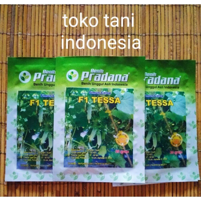 Benih Timun  baby/Lalap (F1 TESSA) type buah hijau isi 20 gram, di Toko Tani Indonesia senyum petani