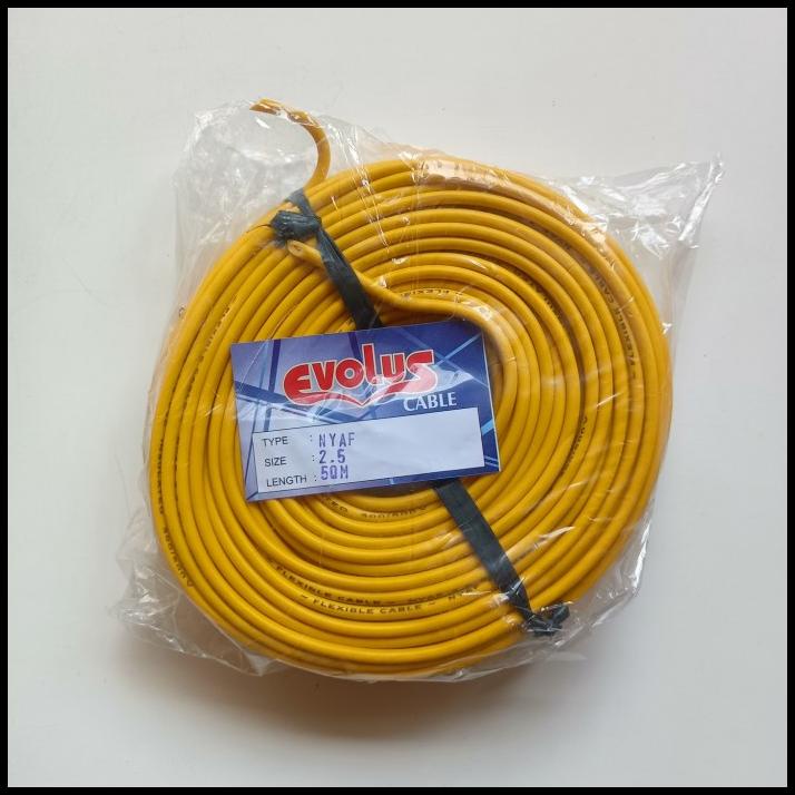Kabel Listrik / Kabel Nyaf 1 X 2.5 Mm Tunggal Serabut 50 Meter