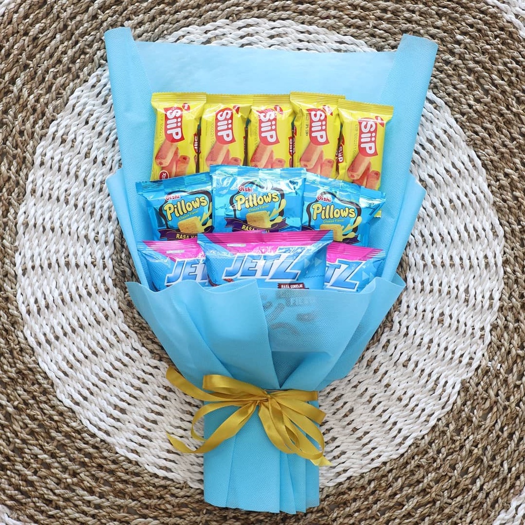 Buket Bouquet wisuda-acara besar-mahar boneka coklat snack bisa request