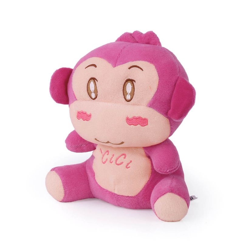 Boneka Monyet Cici Baba Lili Tata Pink Berlabel SNI Tinggi 27 cm Bahan Premium | Boneka Cantik Lucu Lembut Ditangan Bahan Velboa Berkualitas