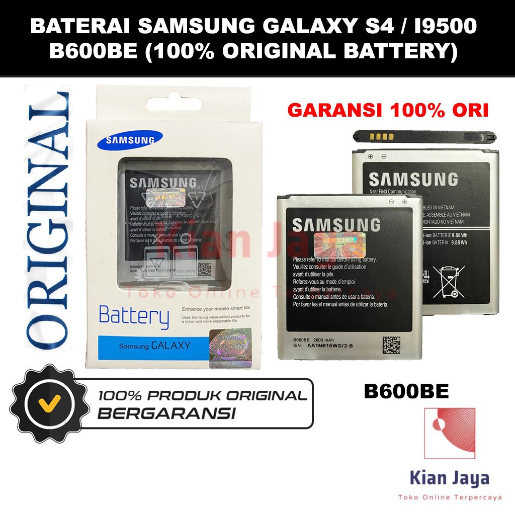 [Garansi 100% Ori] Baterai Samsung Galaxy S4 / i9500 / Grand 2 / G7106 B600BE Batre Battery Hp Original