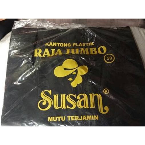 HD HITAM UK. 50 TEBAL, KANTONG HITAM, KANTONG PLASTIK HITAM JUMBO