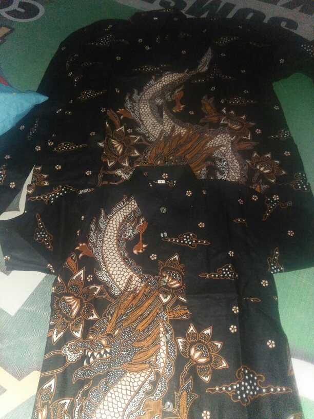 [cod]baju Batik Atasan Ayah Dan Anak Laki -batik Couple Keluarga Motif Nogo Gedi