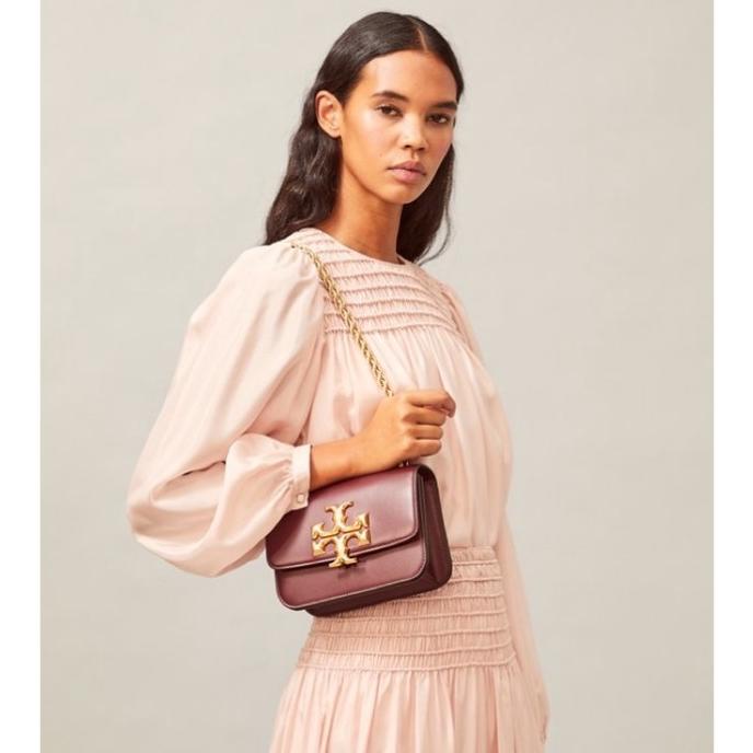 [ORIGINAL 100%] TORY BURCH ELEANOR RED CLARET