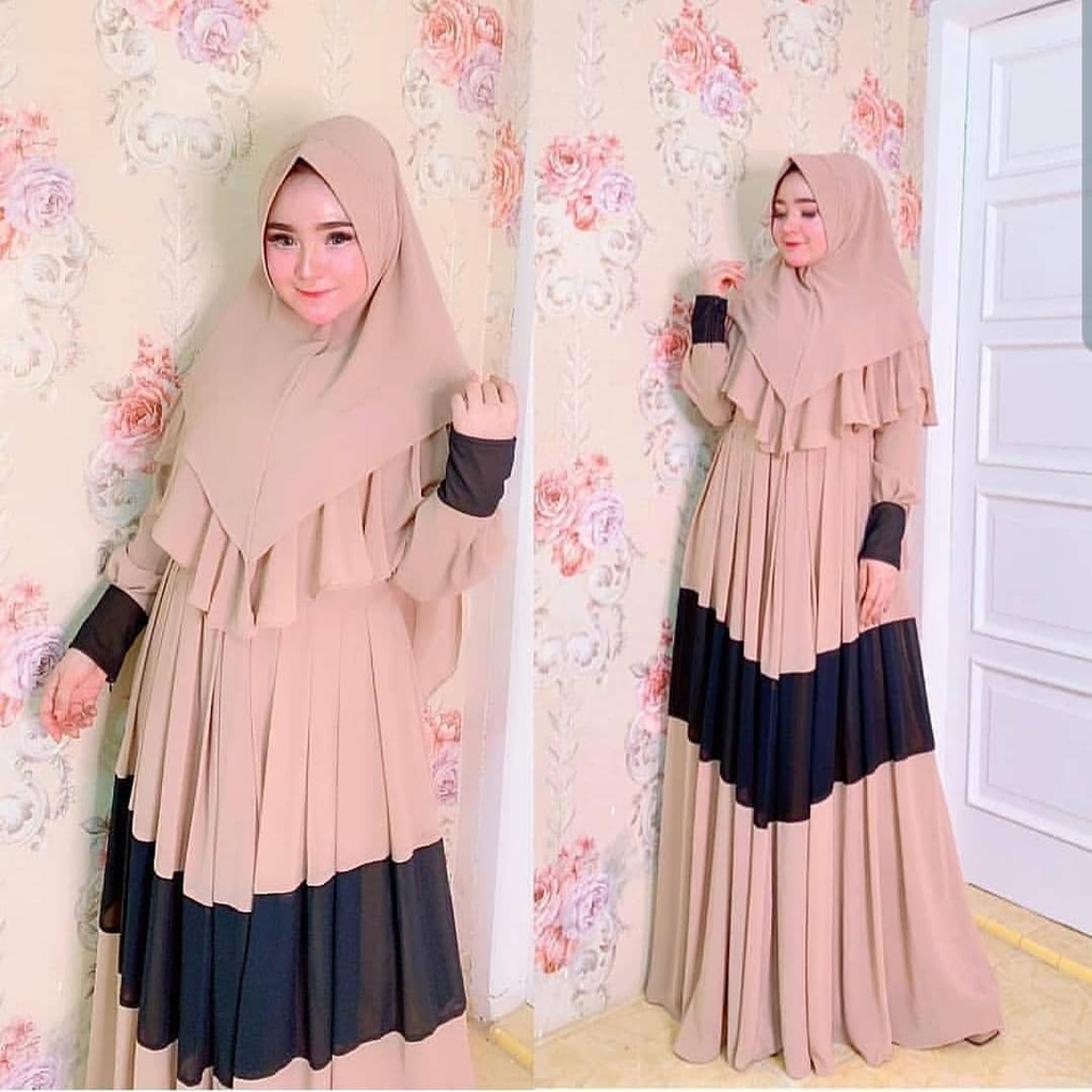 baju muslim dress gamis wanita elegan terbaru Qori syar i VG