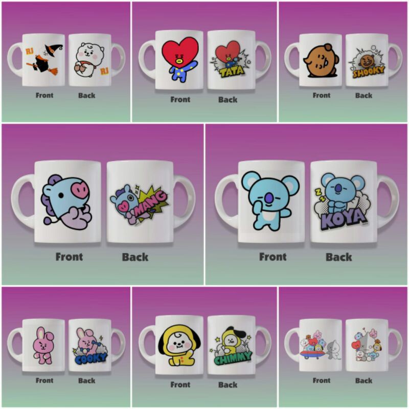 Jual Mug BTS - Gelas BTS - Mug BT21 - Mug Murah gelas BT21 souvenir mug kpop souvenir BTS  - tinytan