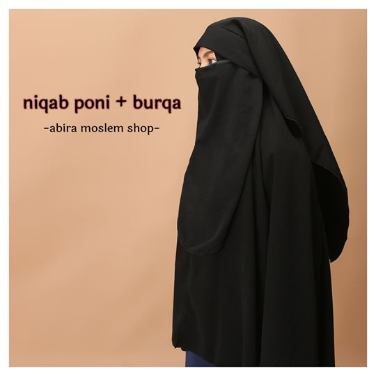 Cadar Niqob purdah Poni Burqo