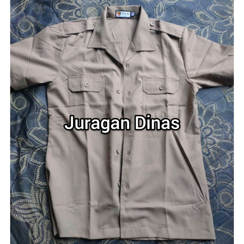 Atasan Baju PDH Coklat Jatah POLRI / Baju PDH Satpam Terbaru