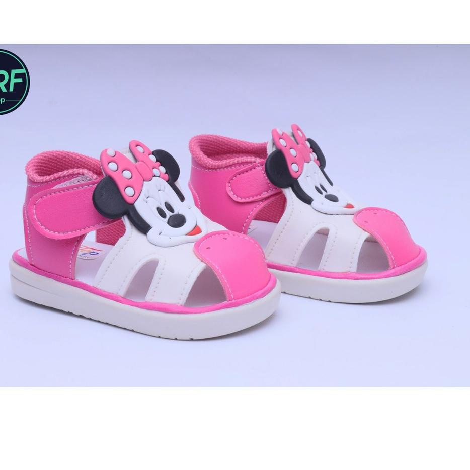 Sale WoW New Sepatu Sandal BUNYI Anak Perempuan Karakter Mickey Mouse Usia 1-3 Tahun/Sandal Anak Bal