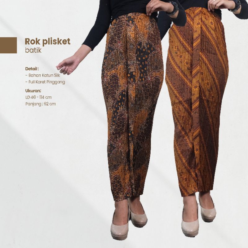 Rok Plisket Wiru Depan - Naira Batik