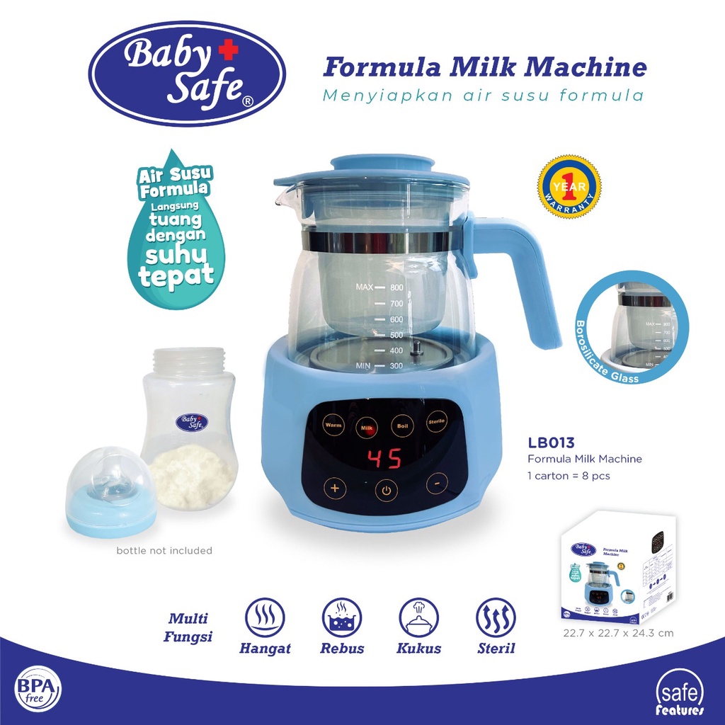 Baby Safe LB013 Formula Milk Machine | Pemanas Air Elektrik