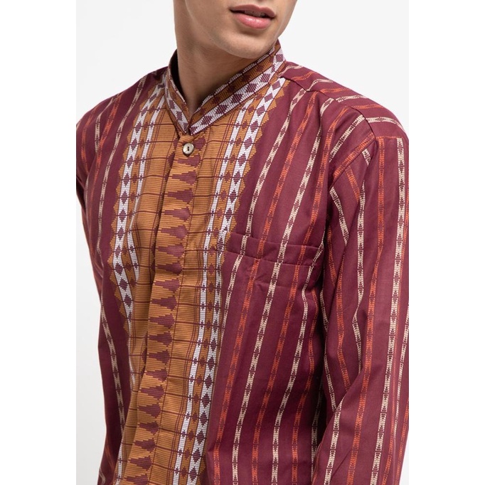 Adikusuma By Arjuna Weda Koko Pria Muslim Tenun Songket - Merah