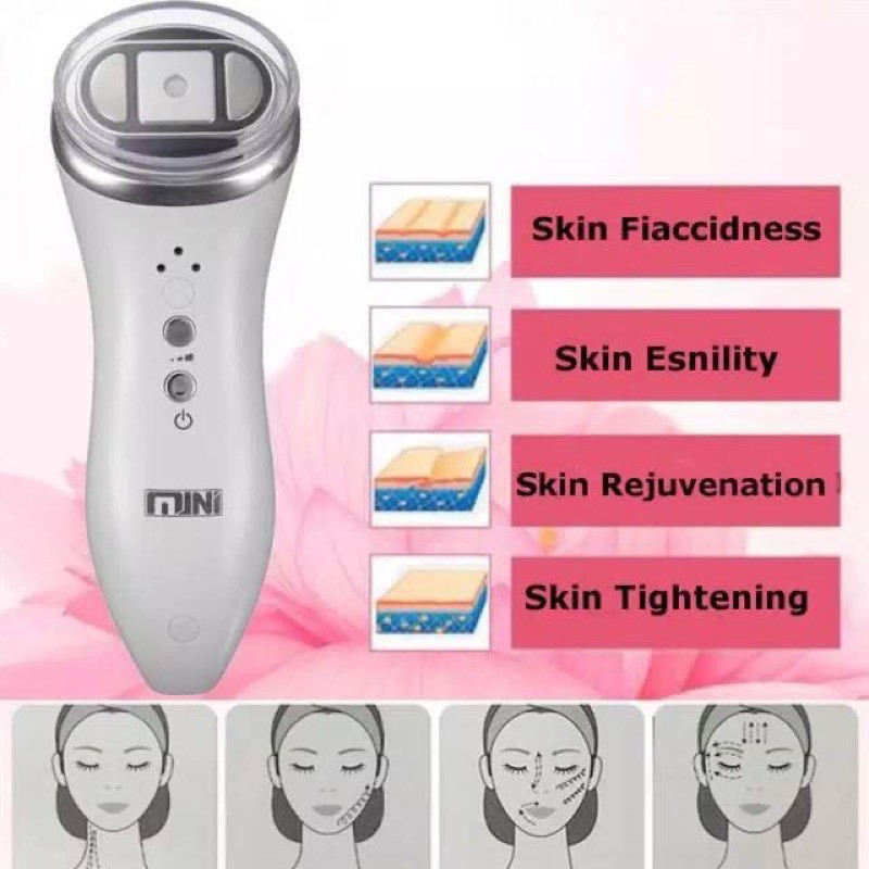 Mini rf hifu alat ultrasound radio frequency rf 2in1 detox anti aging kerut kantung mata best seller