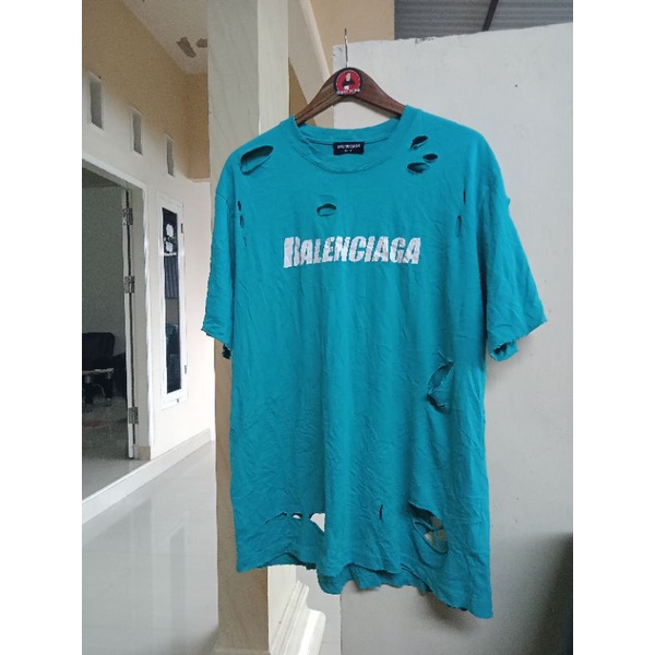 Balenciaga Destroyed Flatground Blue