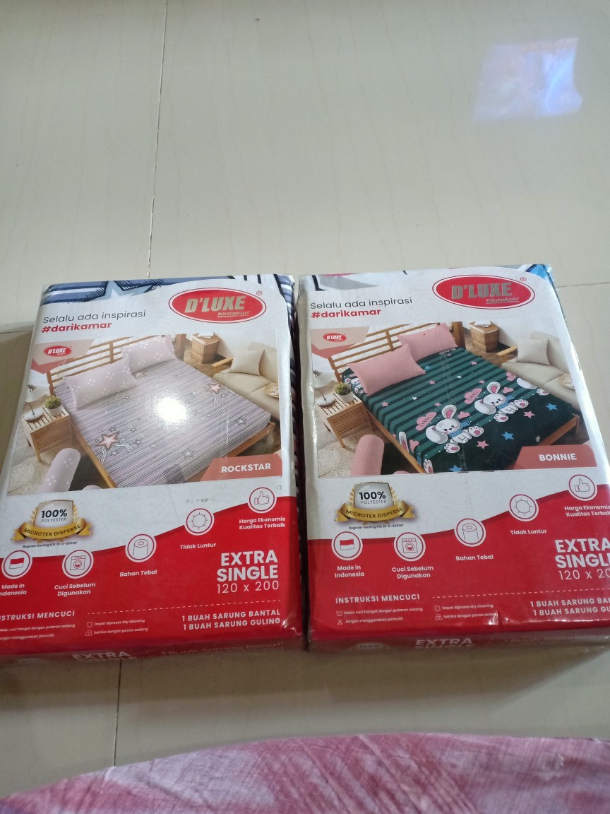 Terbaru Sprei Deluxe Kintakun Ukuran 120x200 / Sprei No.3 / Motif - Bunga Minimalis