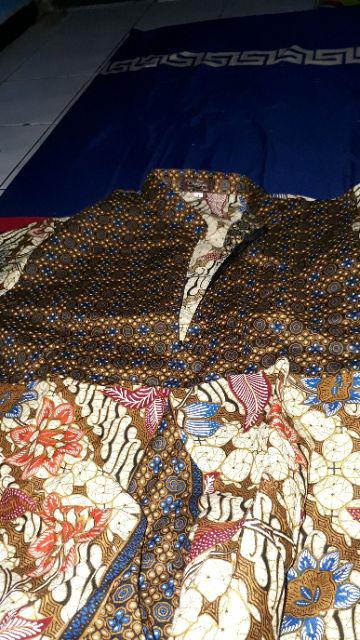 Gamis Batik Pias Parang Kembang Standar Dan Jumbo (ada Hem-nya) Bahan Katun Mataram Primisima