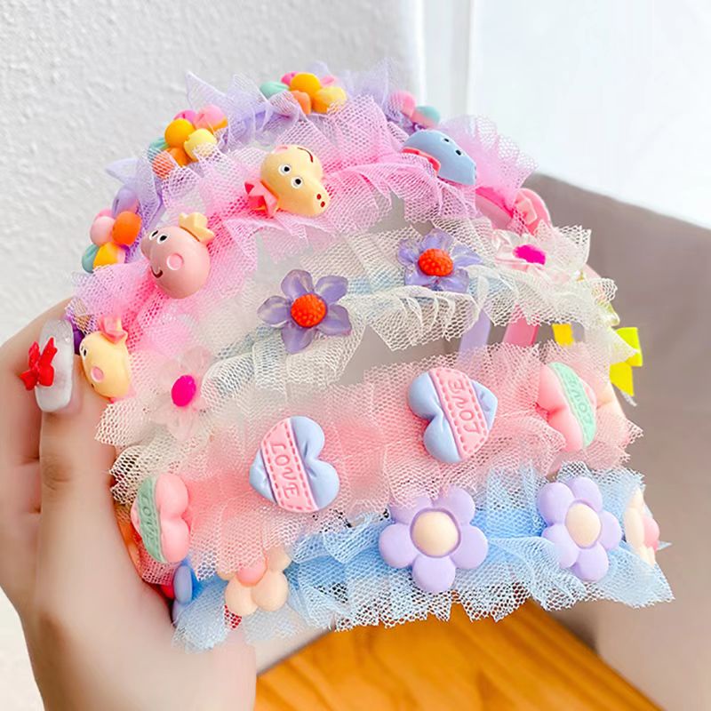 (Hello Girl)B49 Bando anak Lucu Motif Bunga Import