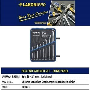 Kunci Ring Set 8pcs LAKONI PRO 300411 /Box End Wrench Set Sunk Panel