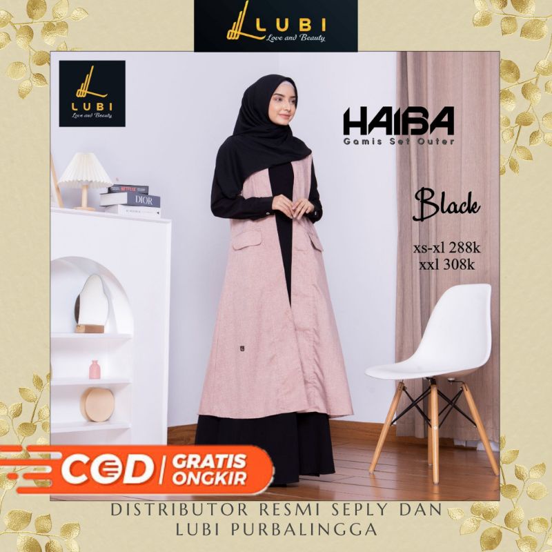 Lubi Gamis Set Outer Haiba | Seply Lubi Purbalingga Diskon Gratis Ongkir Dan COD