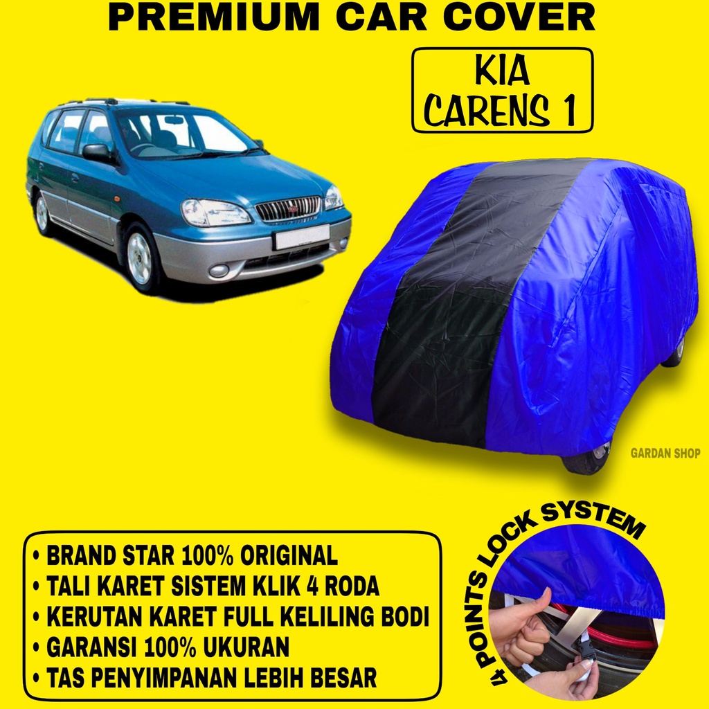 Body Cover KIA CARENS 1 BIRU HITAM Penutup Bodi Mobil Kia Carens 1 Waterproof PREMIUM