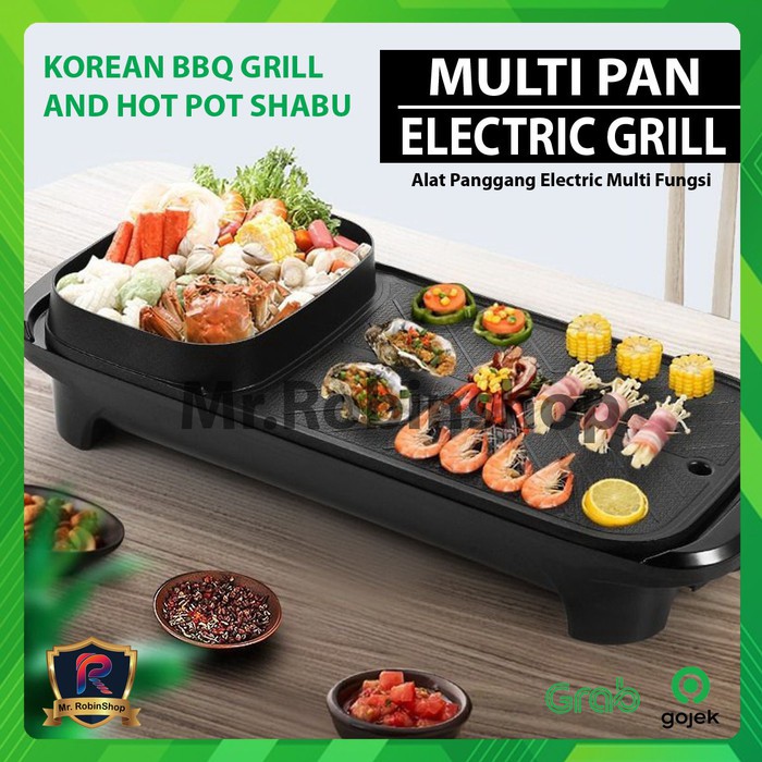 korean grill electric multi fungsi 2 in 1 F-607