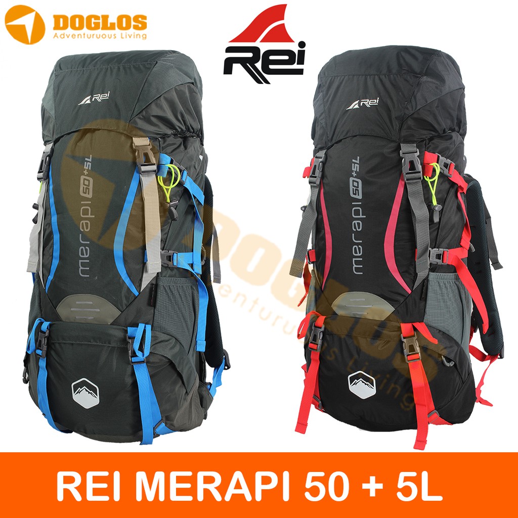 Tas Gunung Carrier Rei Merapi 50 +5L ada RC frame keril travel outdoor