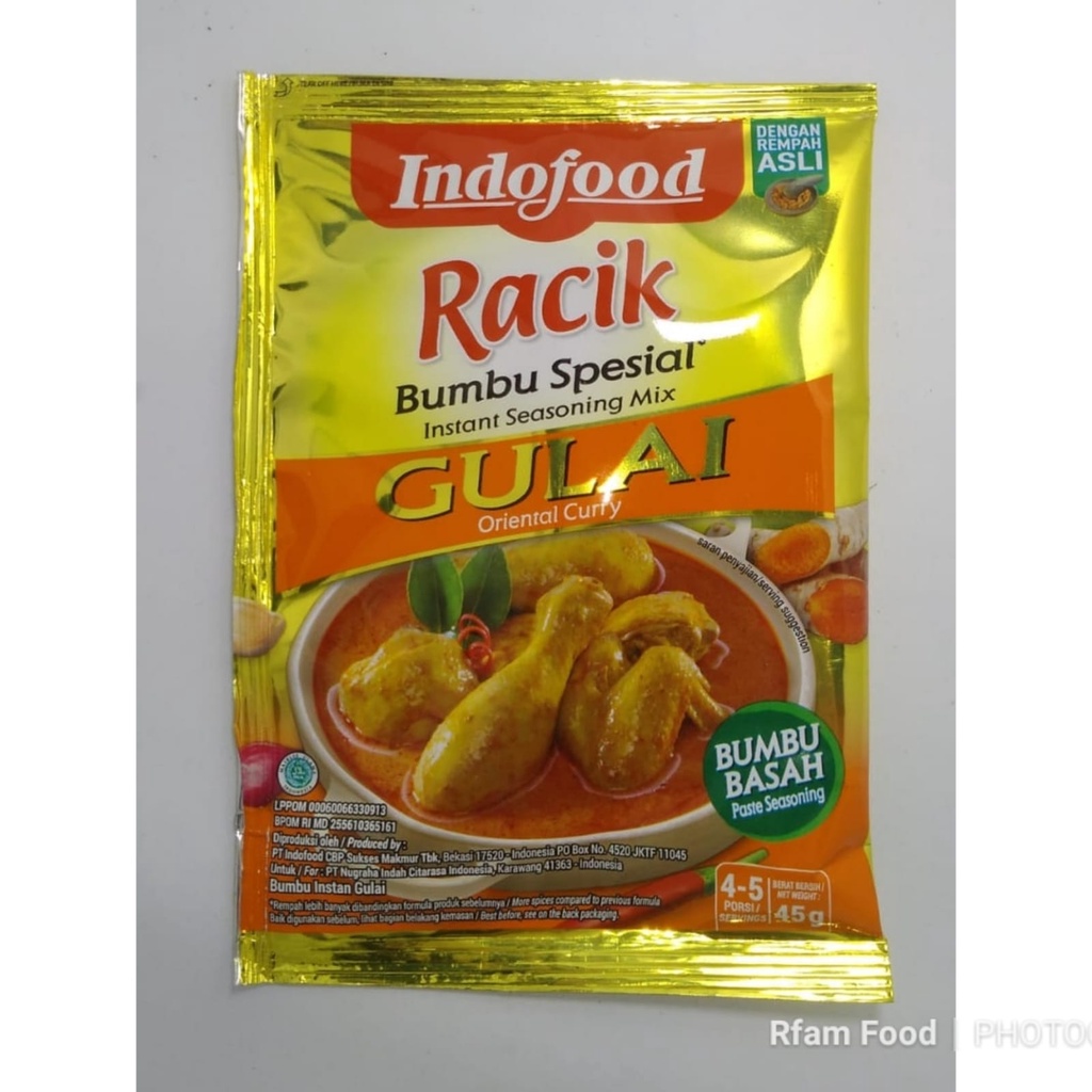 

INDOFOOD BUMBU GULAI SACHET BUMBU BASAH RACIK SPESIAL INSTANT SEASONING