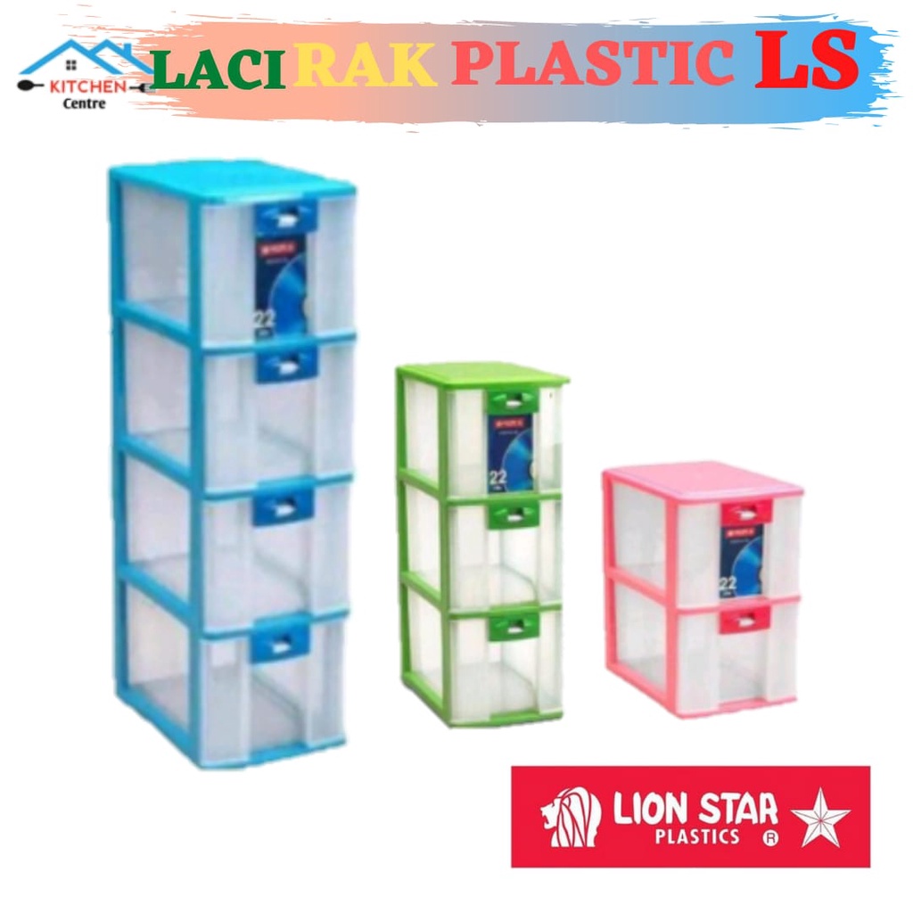 Laci Estima Lion Star Pressa Container Laci Penyimpanan Container Xl 4 susun Laci Plastik Mini Container Tempat Penyimpanan Lion Star