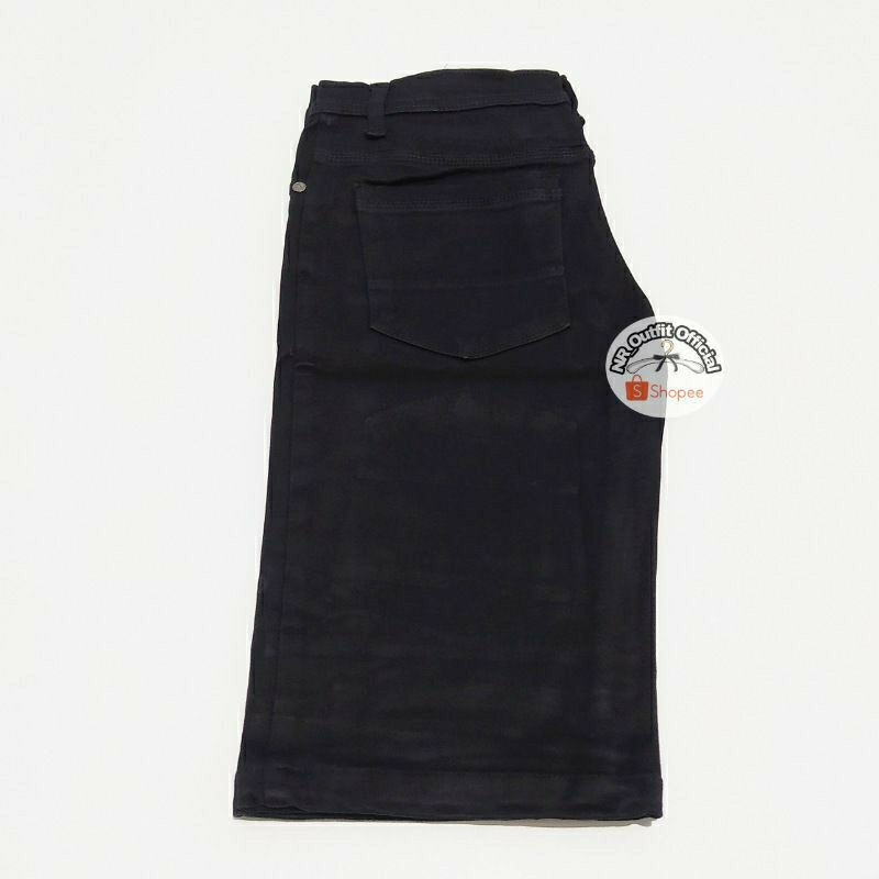 Celana Jeans Pendek Pria Hitam Pekat RC Skinny Slim Fit Cowok Stretch 27-38 NR_Outfit Official COD