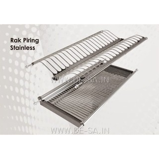 Huben Rak  Piring  Dish Rack Stainless Steel 80cm Shopee 
