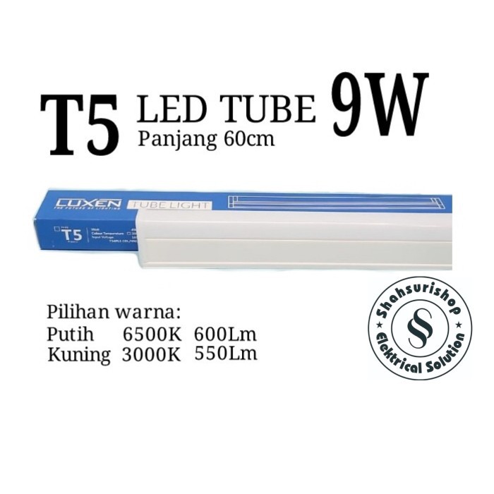 LAMPU T5 LED 9W 9 W WATT LUXEN 60 CM