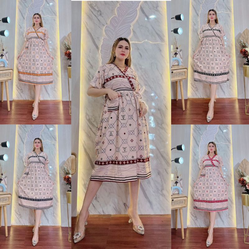 DASTER ARAB MOTIF DASTER SYIFA POLKA RENDA BUNGA KOMBINASI
