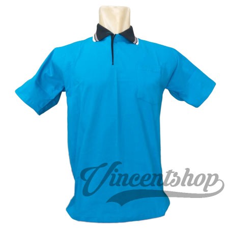 Kaos Polo Shirt Polos Carded Kombinasi dengan SAKU / Kantong