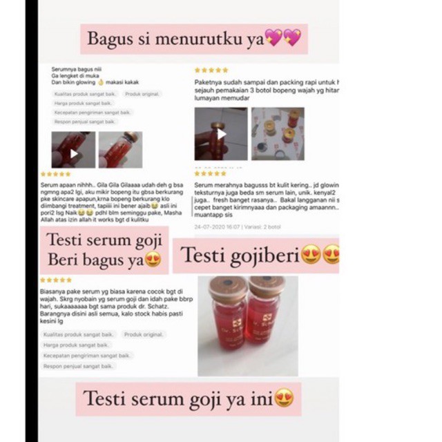 Dr Schatz GOJI Luminous Serum Lotion - Red Serum - SATUAN / ECER per vial - Missflolaks -serum wajah