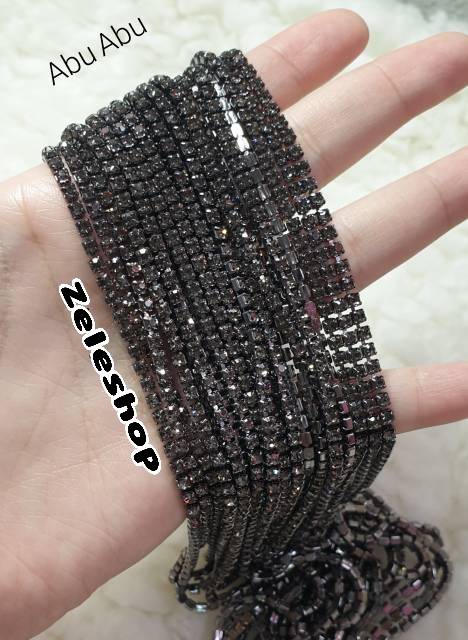 DIAMOND STRING SILVER PELANGI / RANTE DIAMOND SILVER | BAHAN DECO CASE | NAIL ART | TASBIH DIGITAL