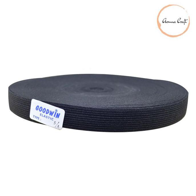 

Tali Karet Elastis Goodwin Ukuran 2.5 cm Hitam Panjang 27 Meter HEMAT