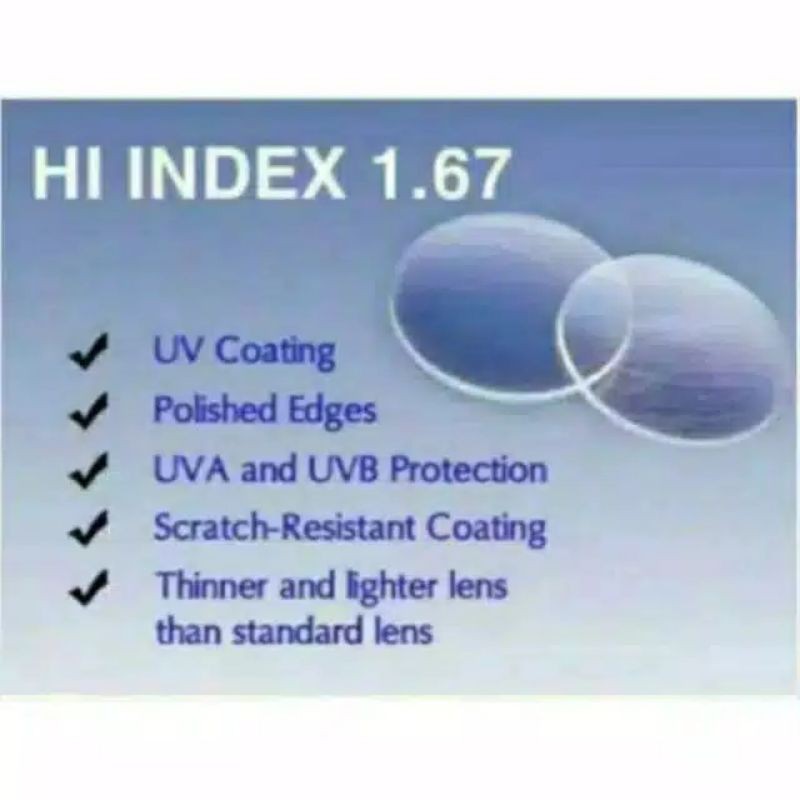 Lensa INDEX 1.67 PERTIPIS