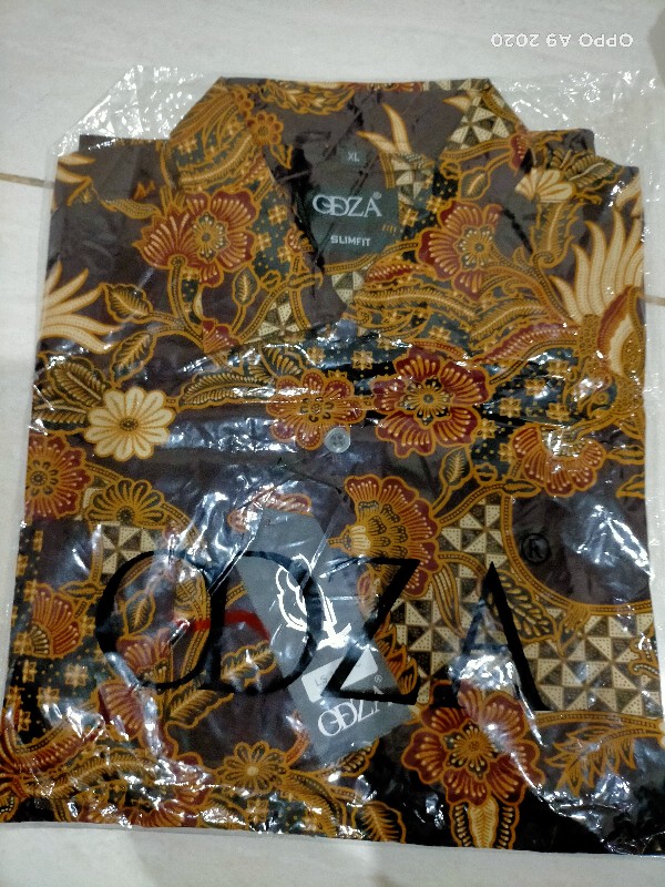 Odza Kemeja Batik Pria Lengan Panjang Modern Slim Fit Hem Cowok Dariafa